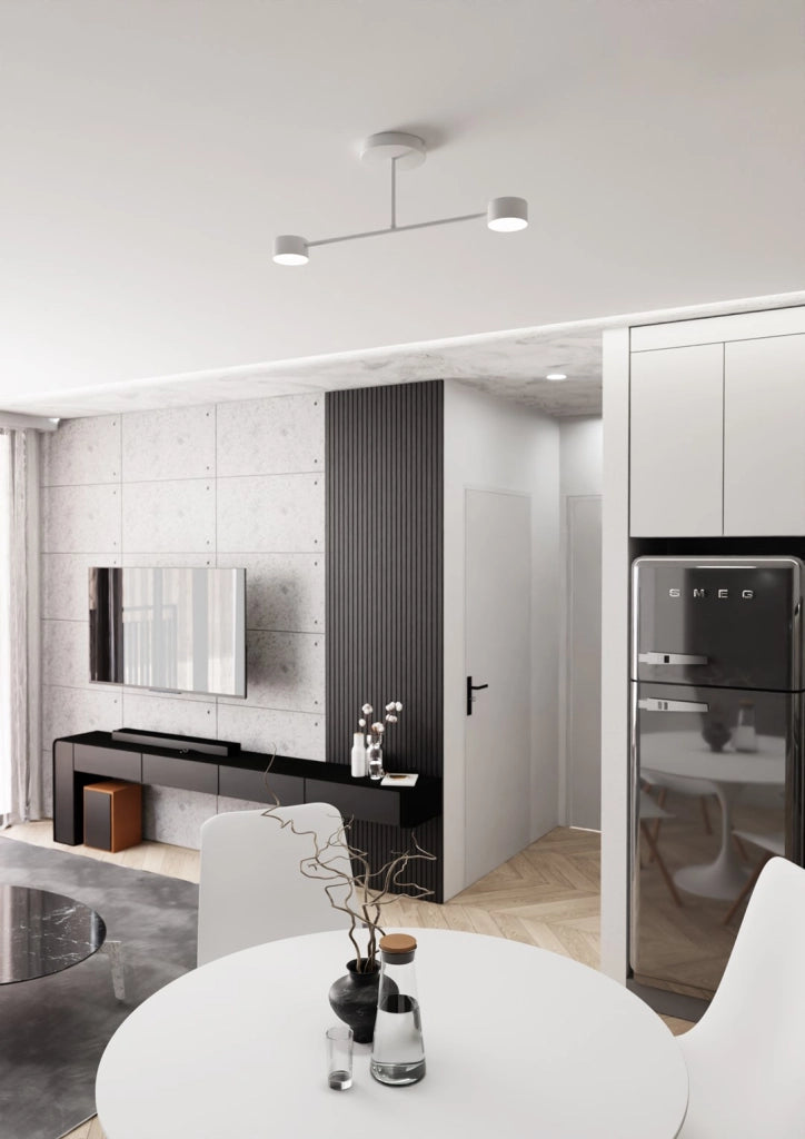 Plafoniera minimalista bianca HALO 2x GX53 8W Emibig