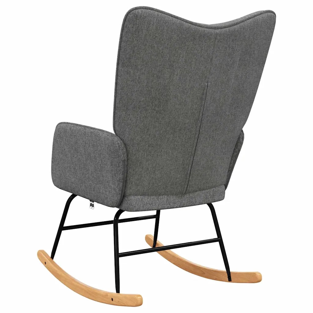 Sedia a Dondolo Grigio Scuro in Tessuto CFW7563961
