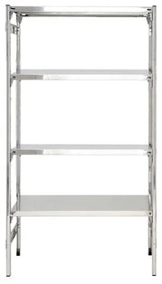 Scaffalature in acciaio inox con piani lisci cm. 80x50x180h