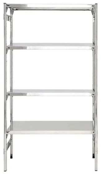 Scaffalature in acciaio inox con piani lisci cm. 80x50x180h