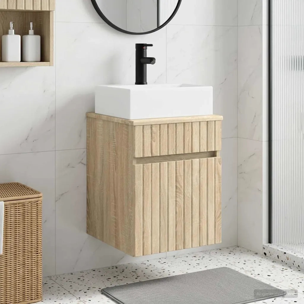 Mobile Lavabo da Parete Rovere Sonoma 39 x 41 x 62,5 cm 890574