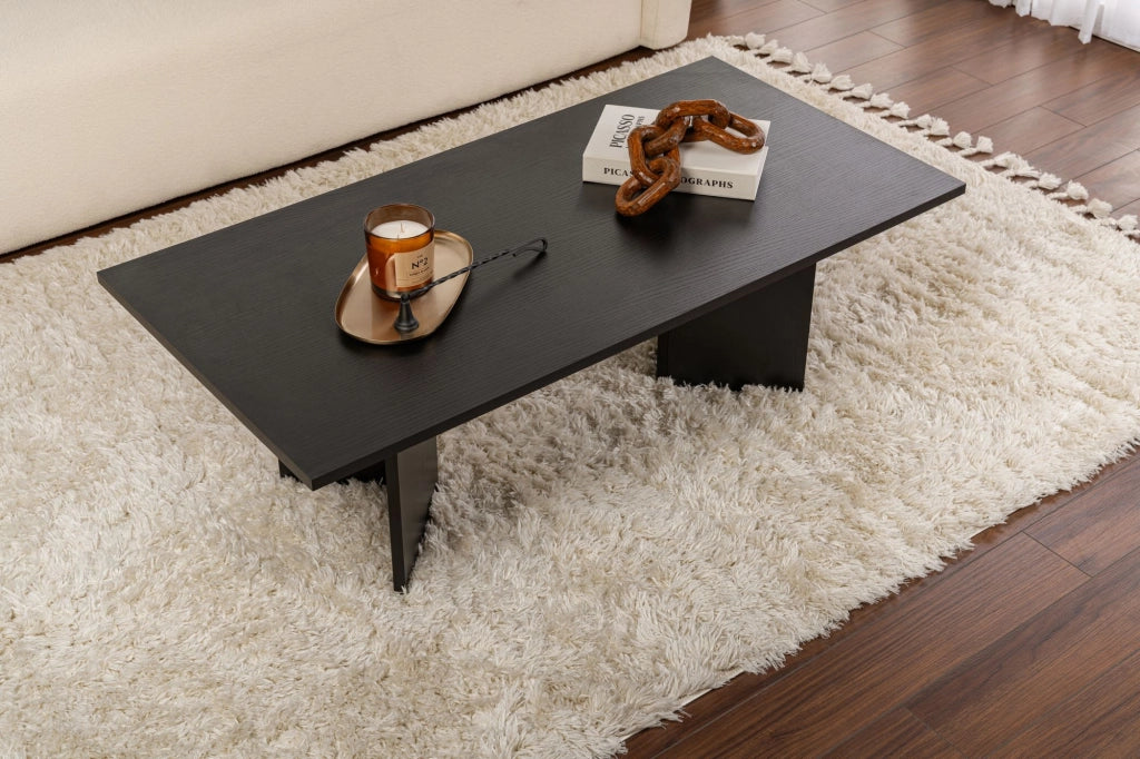 Tavolino da caffè in legno "Sabin" - 60 x 119 x 40 cm - Legno nero