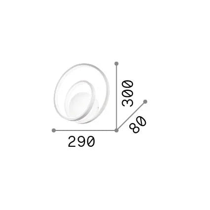 Applique Collezione OZ LED 26W Luce Calda 3000K Finitura Nero Ideal Lux