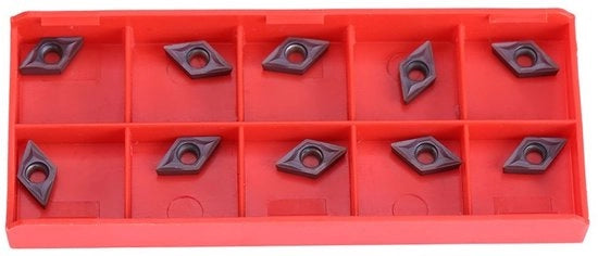 Taglierini per inserti - Forma a diamante - Carburo - Set di 10 pezzi - Alta resistenza al consumo - 12 x 7 x 2,4mm - Inserti in carburo