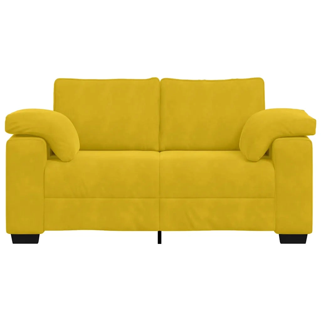 Divano Divanetto Giallo 160x77x82 cm in Velluto 4105263