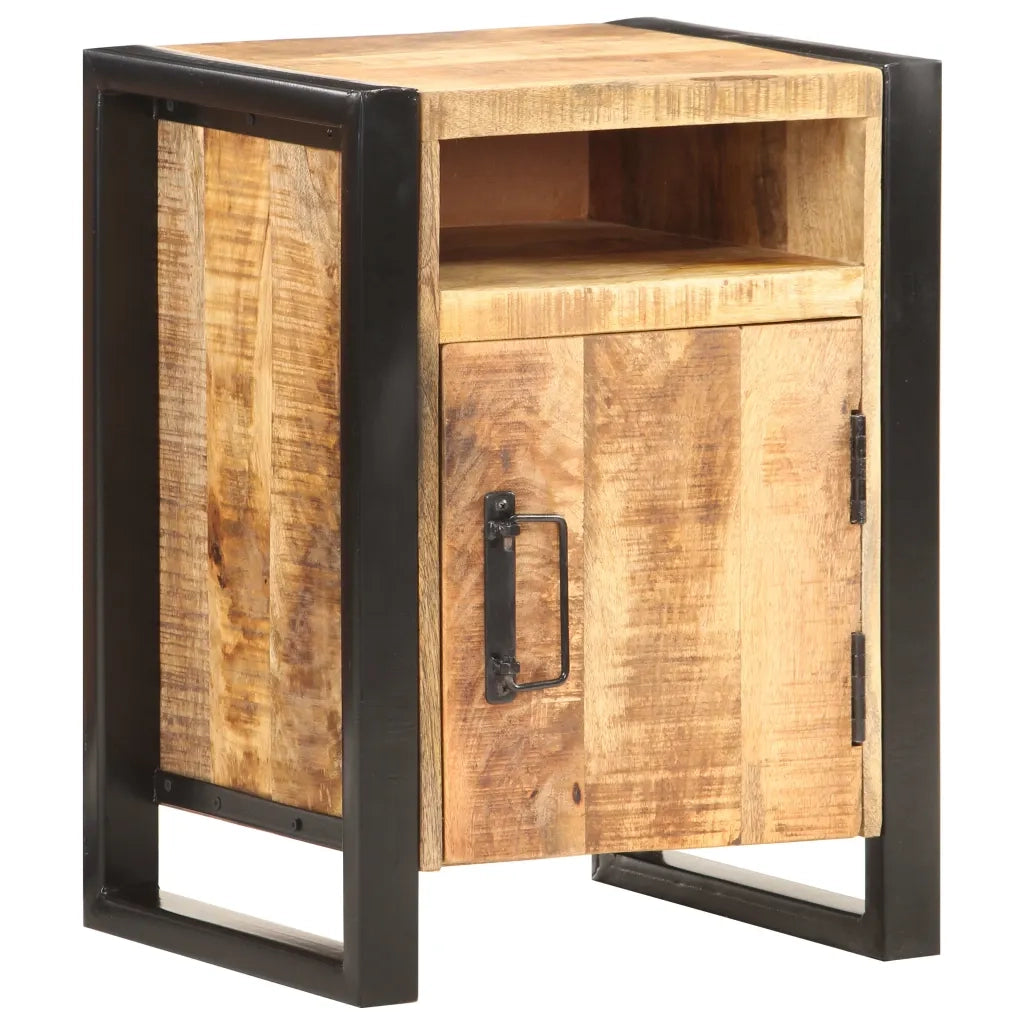 Comodino-Tavolino da notte 40x35x55 cm in Legno Massello di Mango 950918