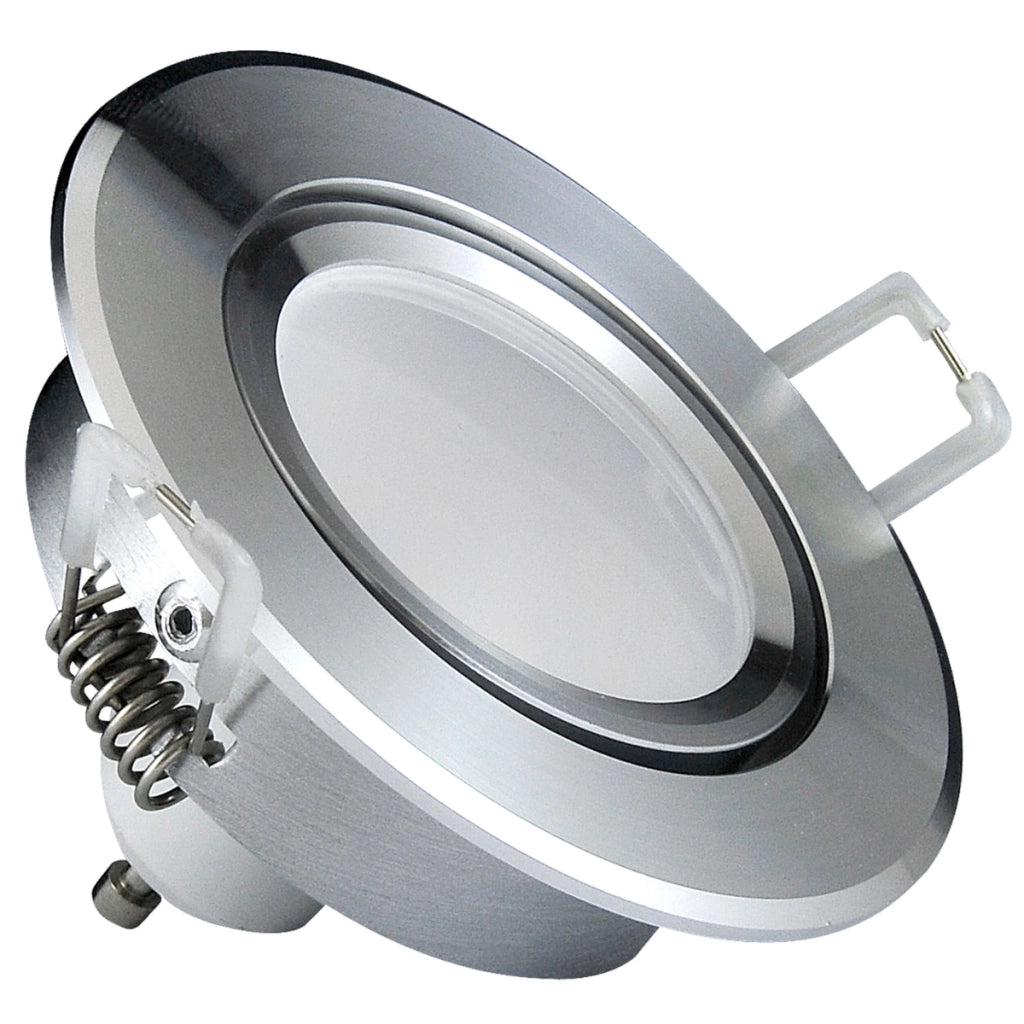 Faretto da incasso LED tondo argento GU10 Polux SUN
