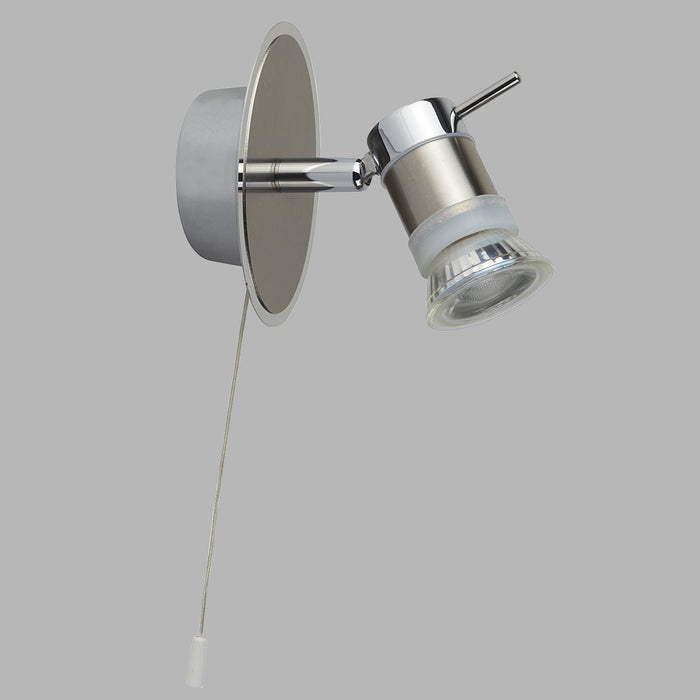 Plafoniera Moderna Ariete Acciaio Cromo Argento 1 Luce Gu10