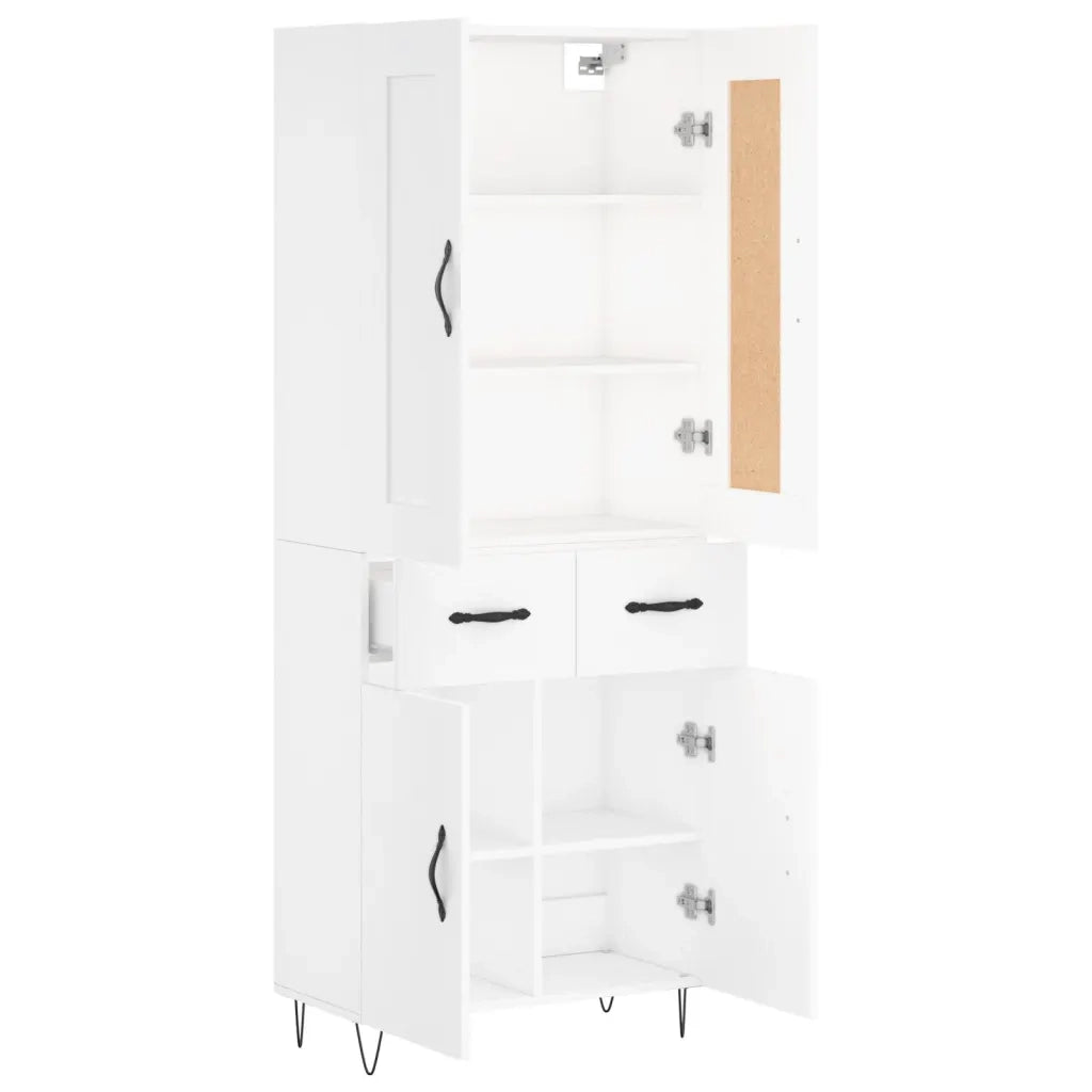 Credenza Bianca 69,5x34x180 cm in Legno Multistrato 3199905