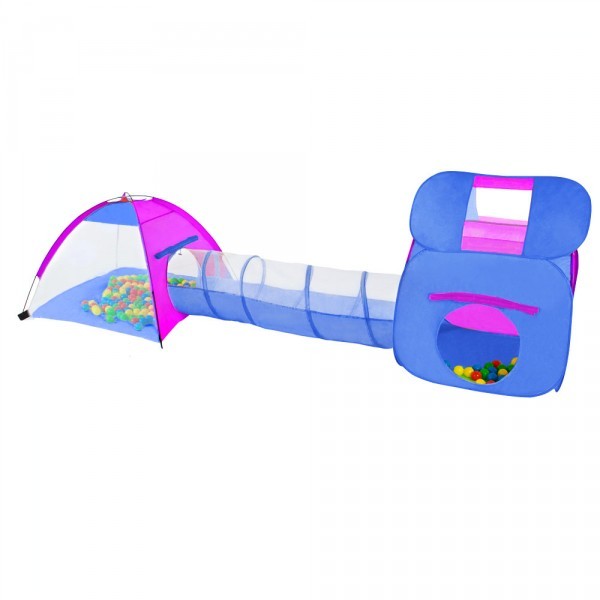 Tenda gioco per bambini con tunnel + 200 palloni + borsa per il trasporto 08_0000337