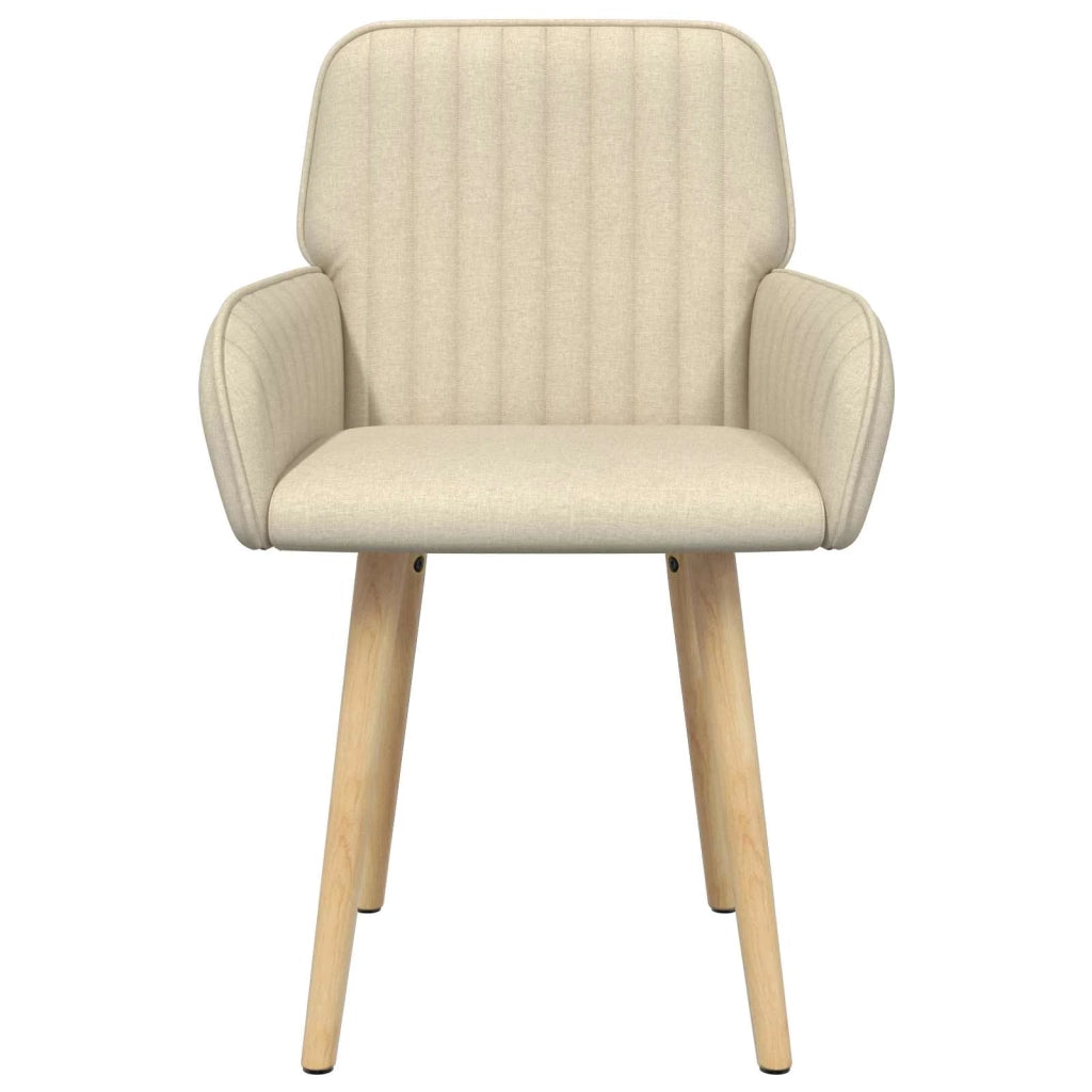 Sedie da pranzo 6 pz Tessuto Crema 56,5 x 50 x 87,5 cm 3428207
