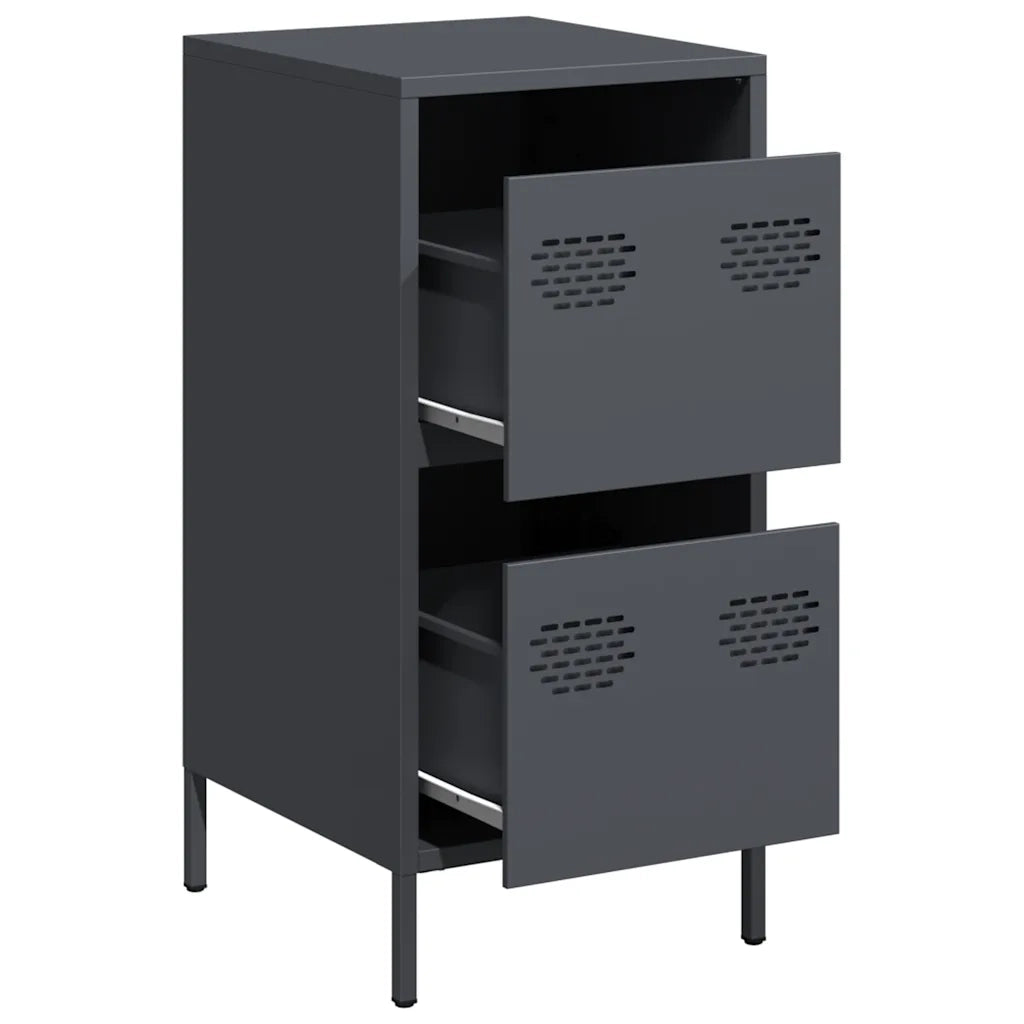 Credenza Antracite 35x39x73,5 cm in Acciaio Laminato a Freddo 851396