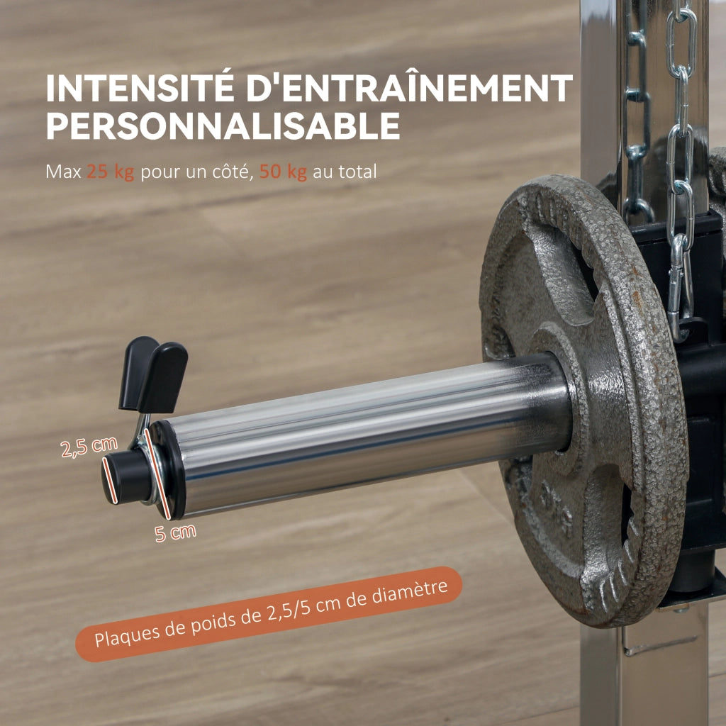 Stazione di allenamento multifunzione ¨C zephmum ¨C nero 210x132x225 cm