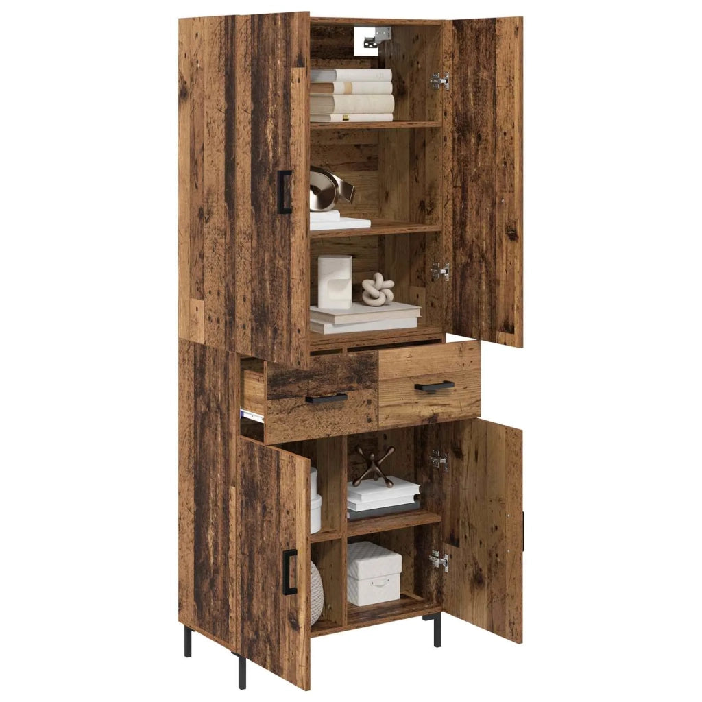 Credenza-Buffet-Armadio da cucina Legno vecchio 69,5 x 34 x 180 cm Legno multistrato 588628