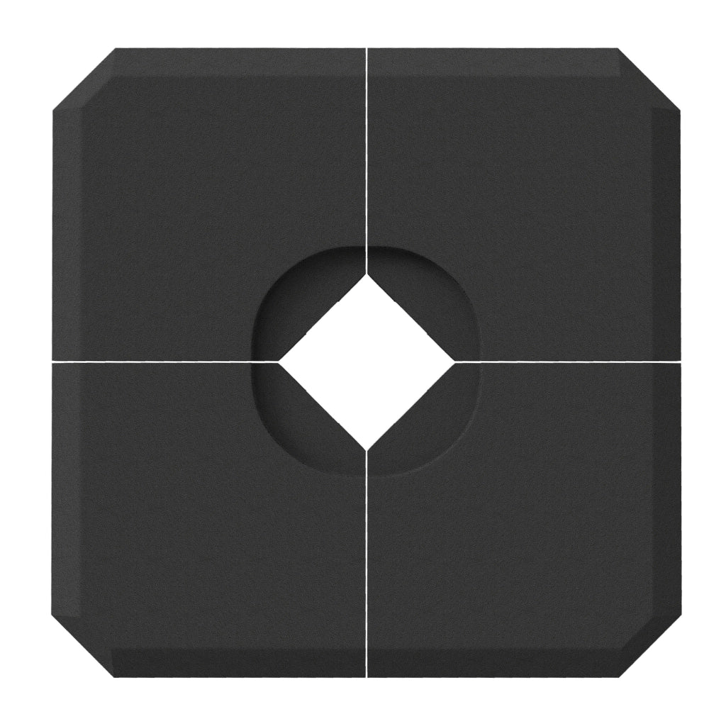 Base per Ombrellone a Croce Riempibile ¨C zephmum ¨C 4 Pezzi, Nero, 100x100cm