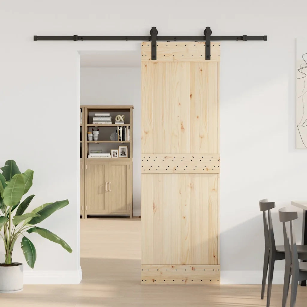 Kit di Binari per Porte Scorrevoli 200 cm Acciaio Nero CFW9843587