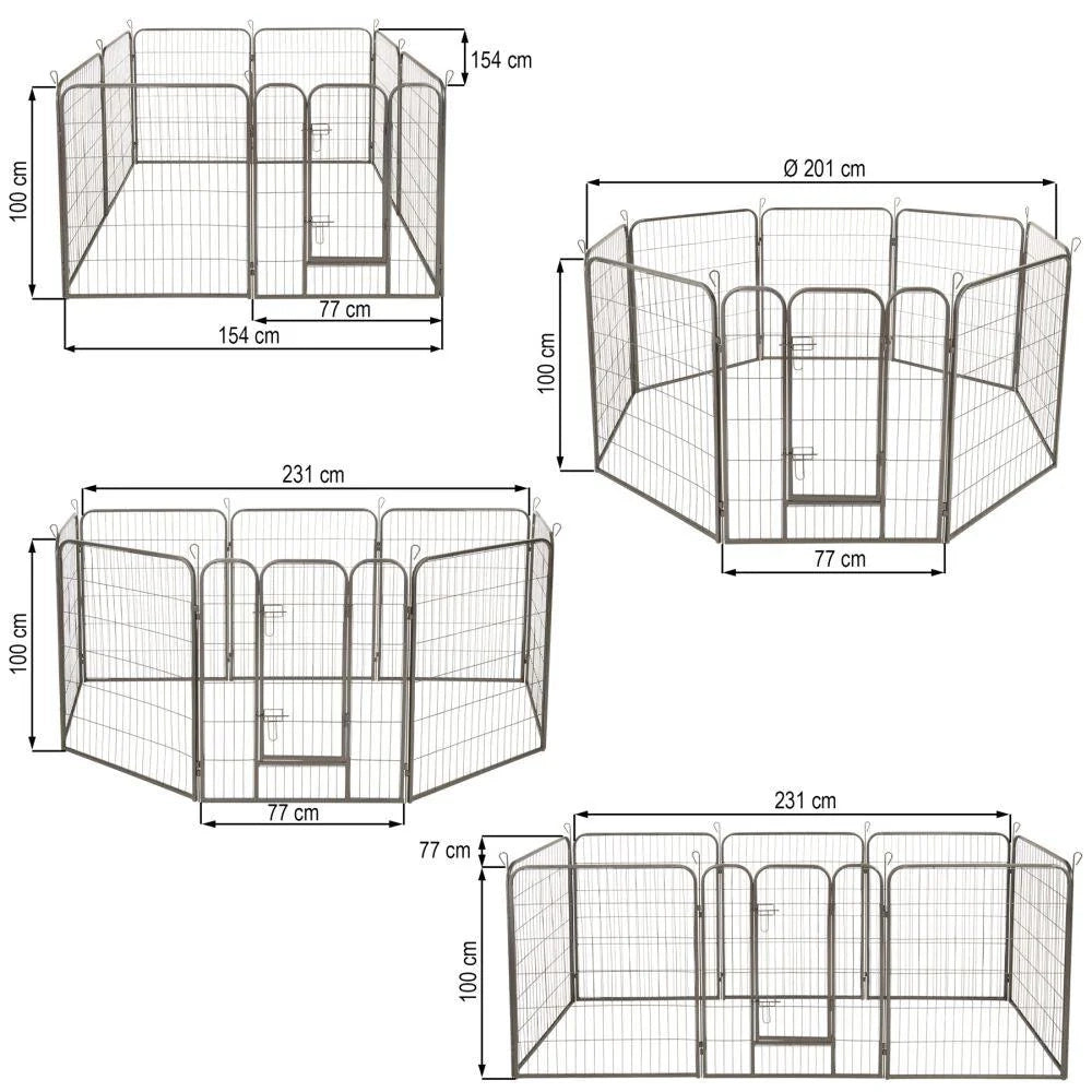 Gabbia modulare per cani 100 cm 3708148