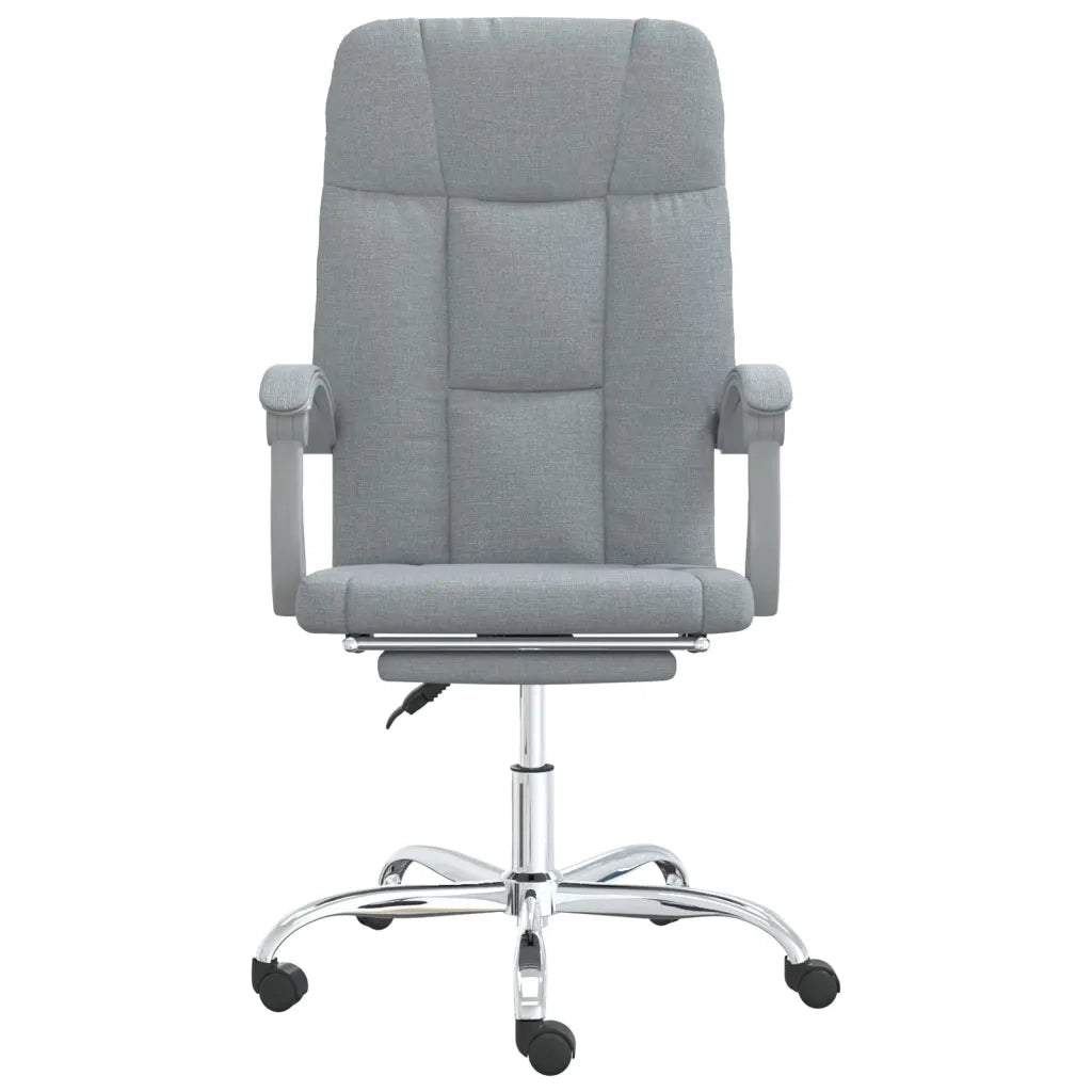 Poltrona da Ufficio Reclinabile Grigio Chiaro in Tessuto cod mxl 26798