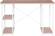 Biblioteca da ufficio - con spazio di archiviazione - spaziosa e robusta - ideale per lavorare e giocare - design moderno - bianco - 120x60x75 cm