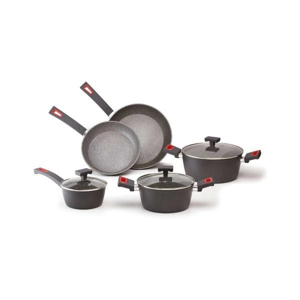 Batteria pentole ghidini cipriano 2293 vivÀ grigio scuro grigio scuro