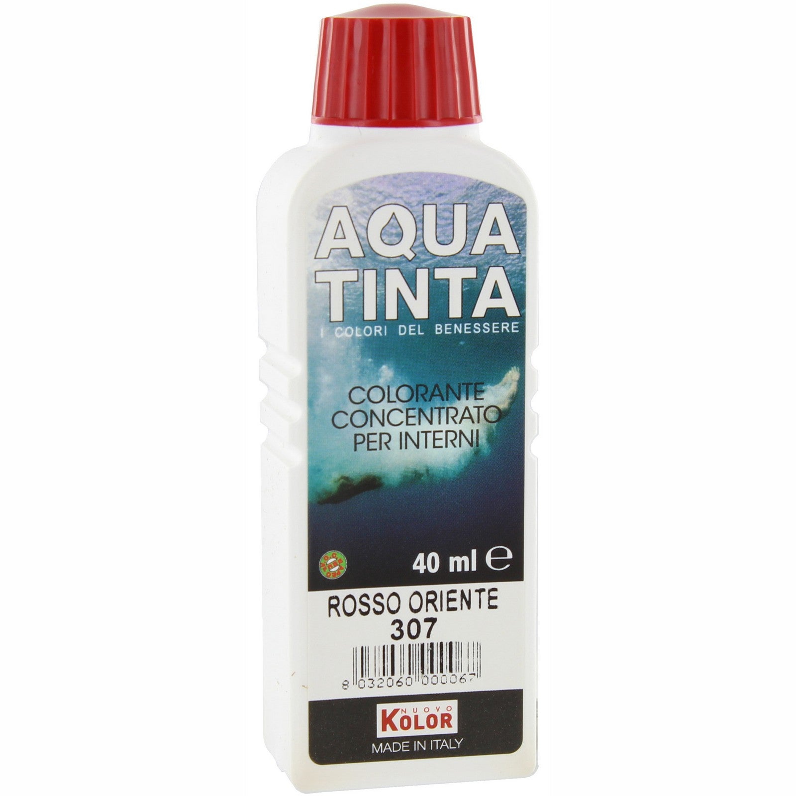 aquatinta per interni ml.40 307 rosso oriente cod:ferx.7443