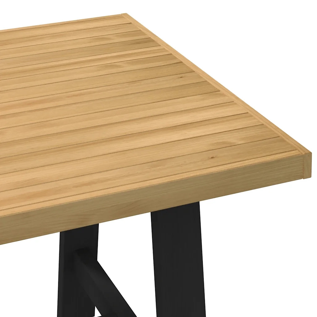 Tavolo Pranzo NOAIN Gambe a Forma A 160x90x75 cm Legno Massello 4100042