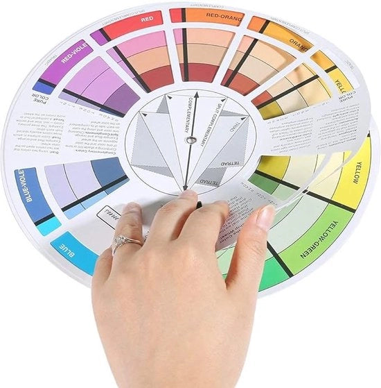 Kit di colorazione Professionale guida di miscelazione Cerchio pigmento per unghie a tatuaggio Kit di colorazione Carta di supporto 2pz
