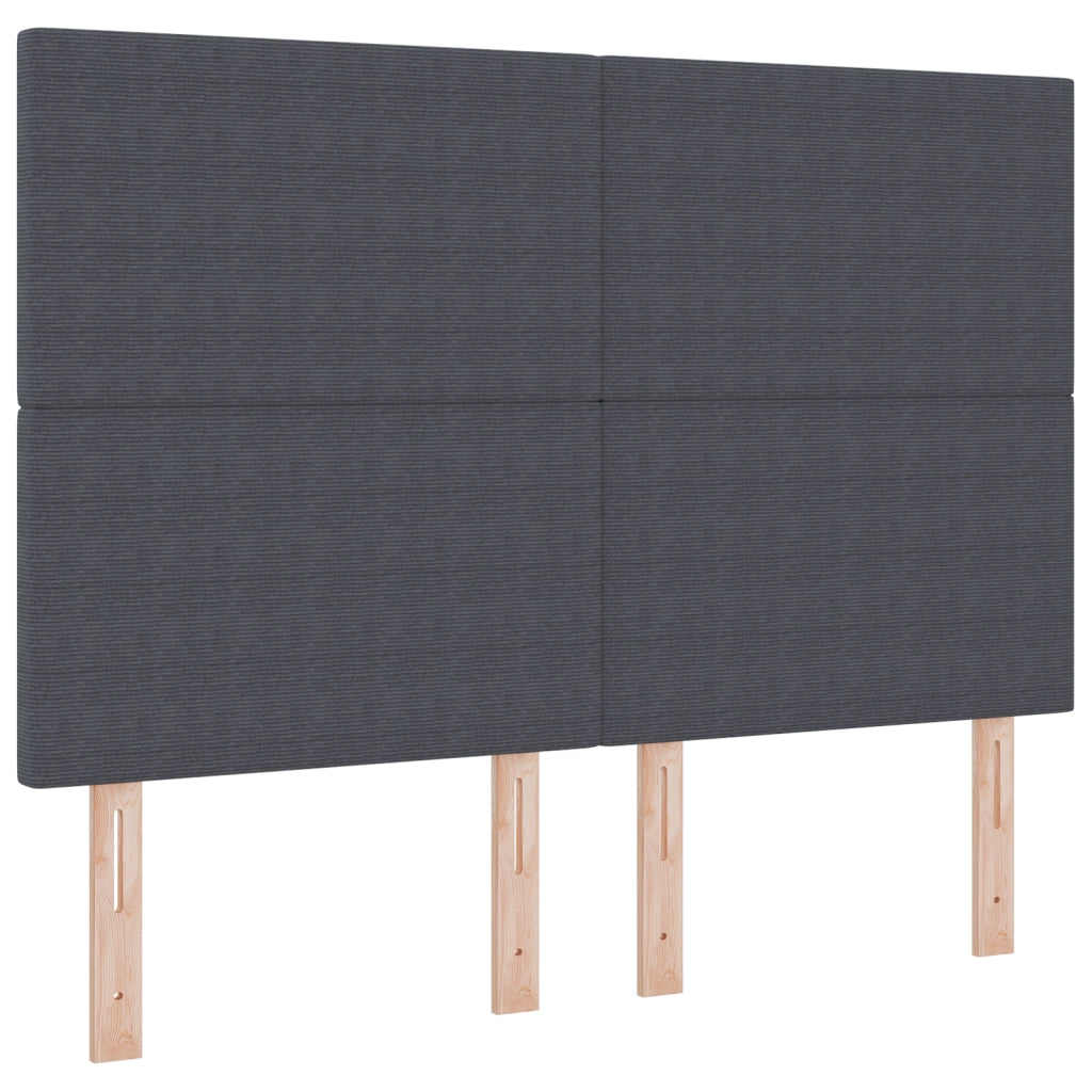 Testiera  Design Semplice Grigio Scuro 160 cm in Tessuto Corduroy
