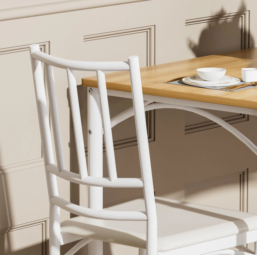 Set tavolo da pranzo con 4 sedie, 110 x 60 cm