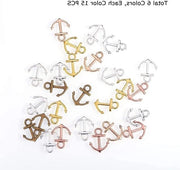 90 pezzi di scatola pendente anello gioielli accessori bronzo antico charme colore misto Materiale - Alta qualità