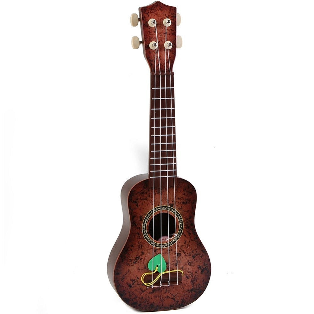 Trade Shop - Chitarra Classica Giocattolo 4 Corde Accordabile Con Cassa Di Risonanza Marrone -