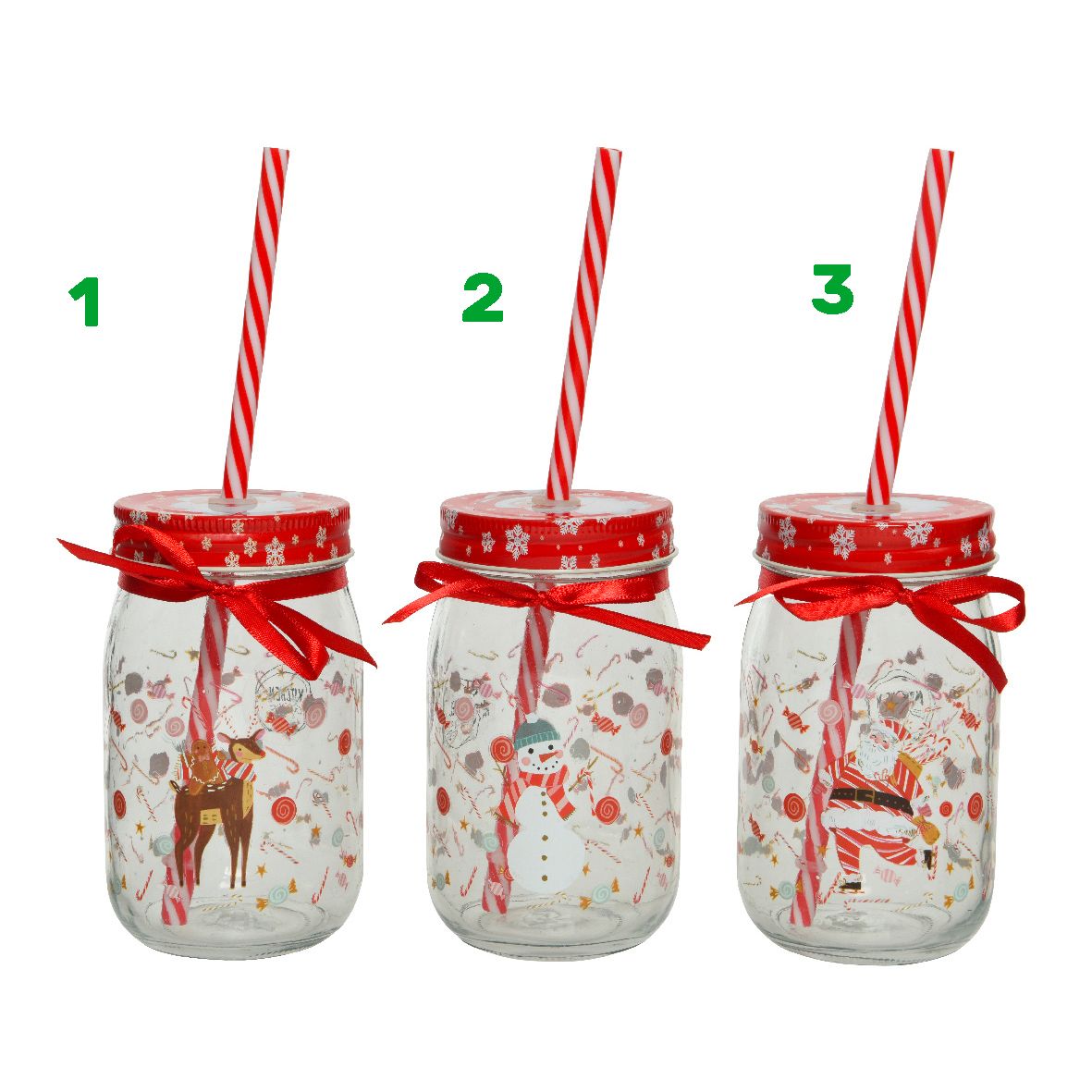 Barattolo Vetro Trasp. Natale