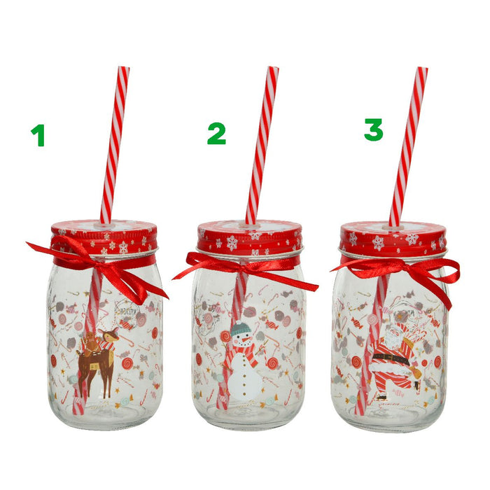 Barattolo Vetro Trasp. Natale