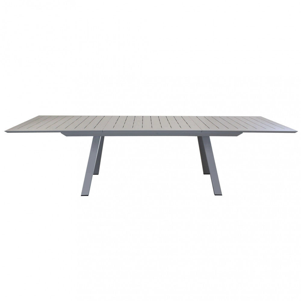 Tavolo Zante Allungabile 200/300x110x75 h cm in Alluminio Tortora