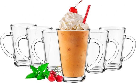 Set di bicchieri da caffè in vetro premium (6 pezzi)