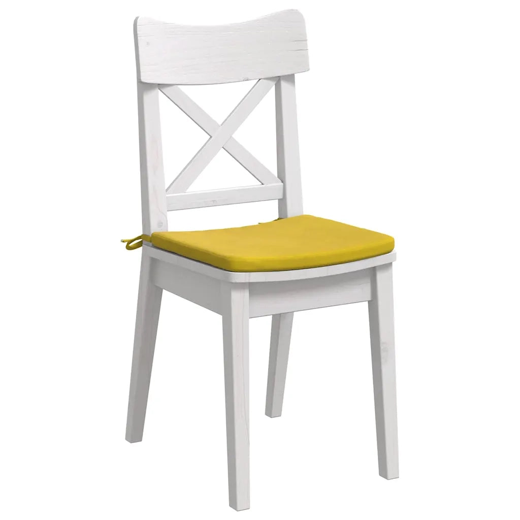 Cuscini per Seduta 4 pcs Giallo 40 x 40 x 3 cm Velluto 42015213
