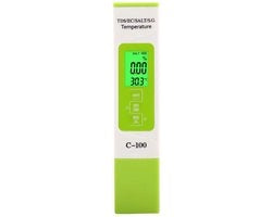 Testatore di Qualità dell'Acqua - 5-in-1 Contenuto di Sale EC - Testatore di Acqua di Mare Digitale con Illuminazione a Sfondo - Adatto per Piscine...