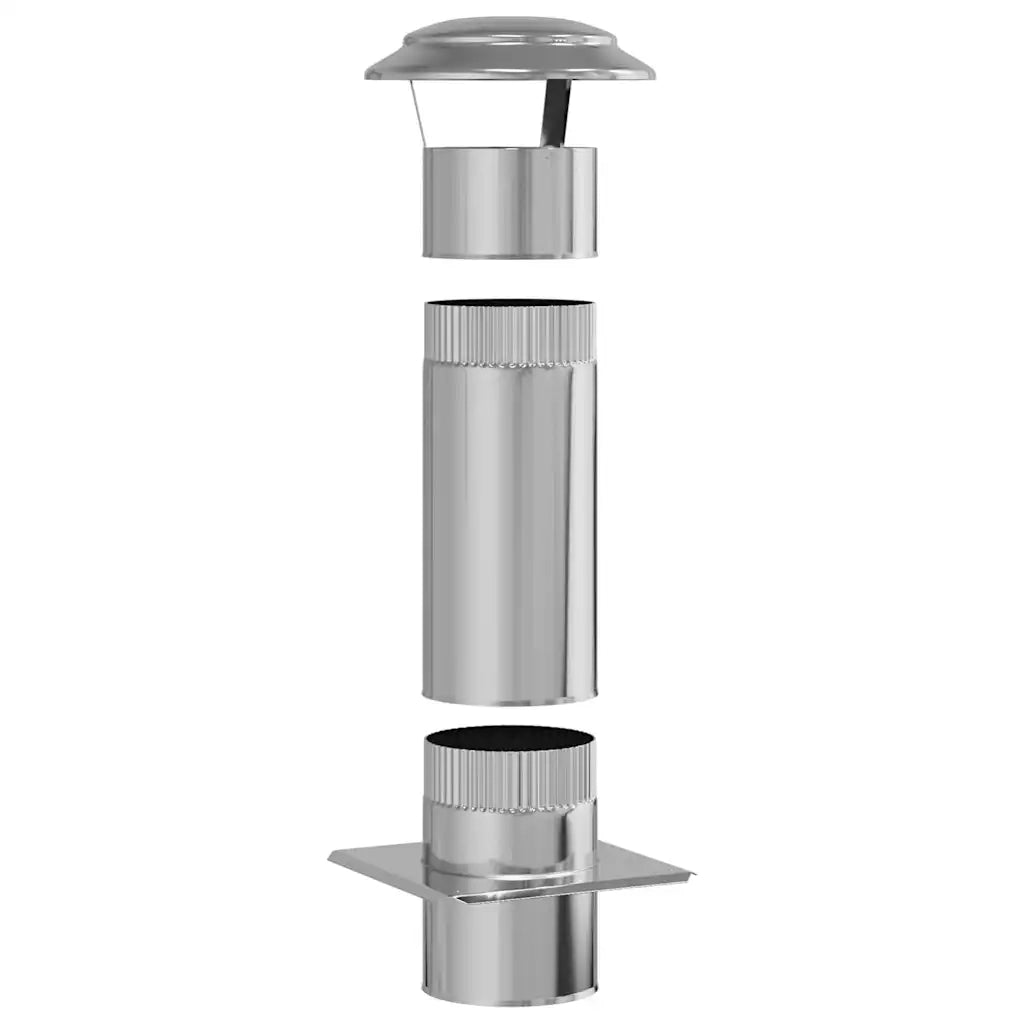Estensione Camino Argento 25 x 25 x 65 cm Acciaio inossidabile 42008444