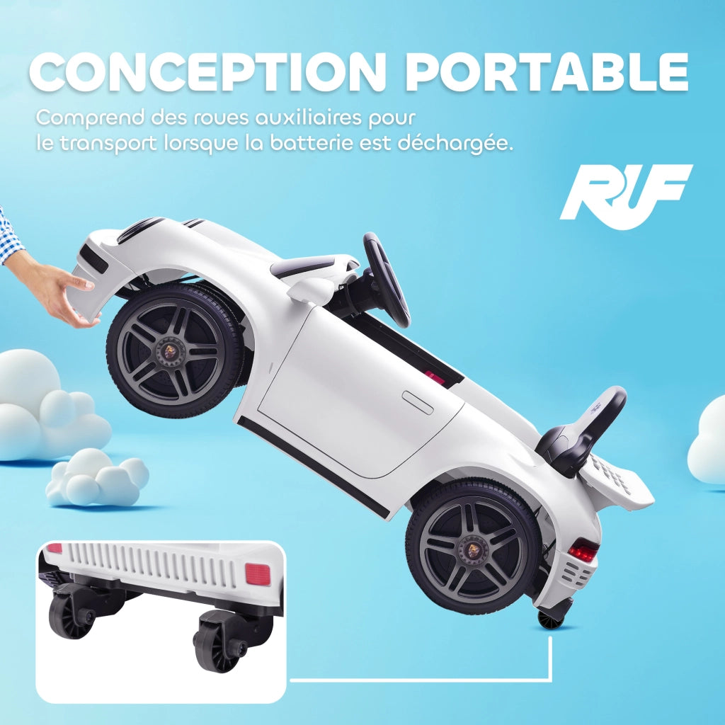 Auto elettrica per bambini ¨C zephmum ¨C Bianco 103x55x44 cm