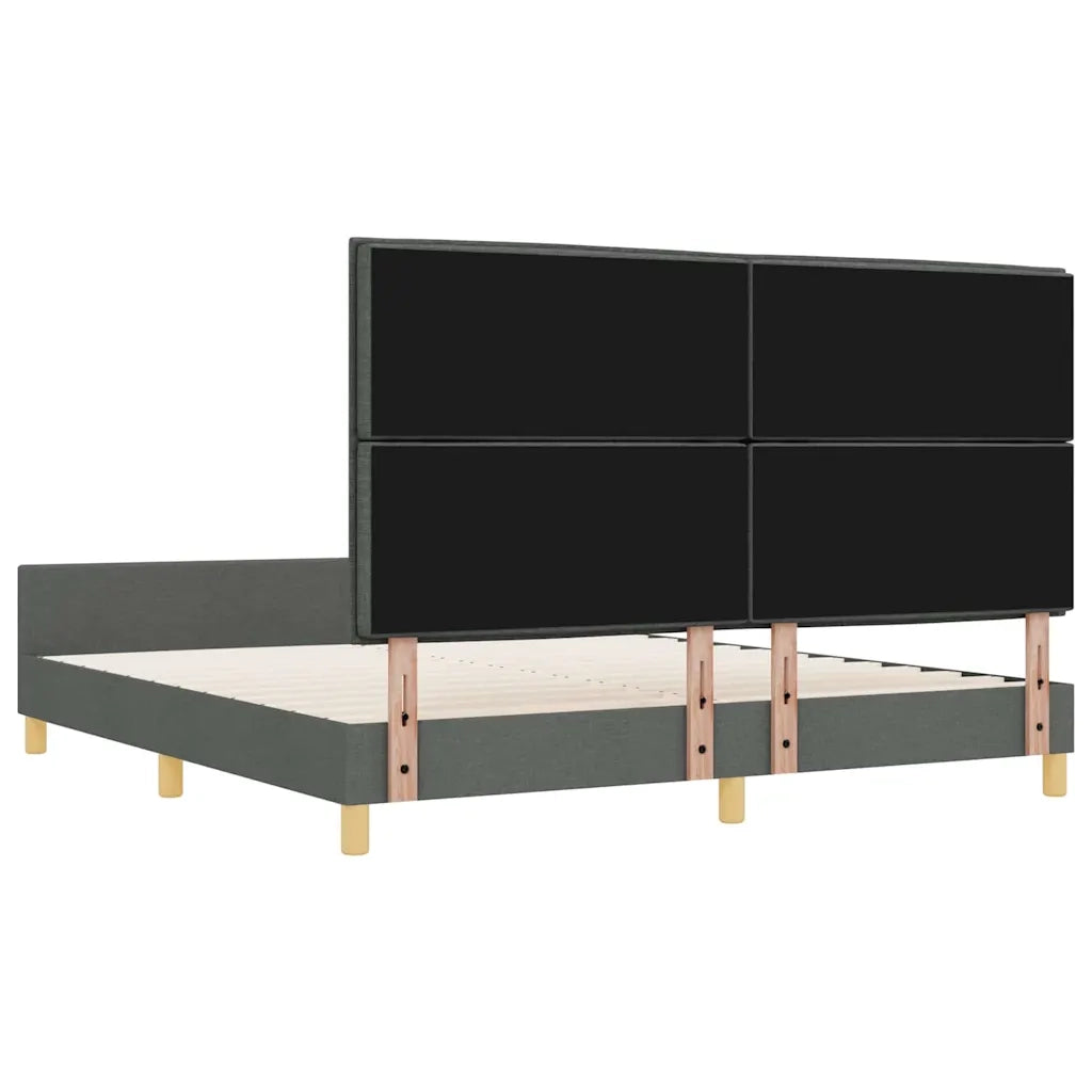 Struttura del letto Grigio scuro 180 x 200 cm Tessuto 3344670