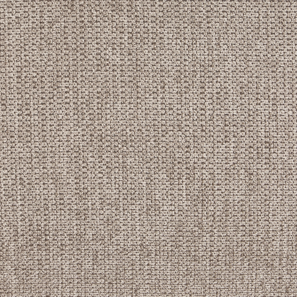 Pouf tortora rettangolare con gambe in legno di gomma verniciato marrone stile minimalista