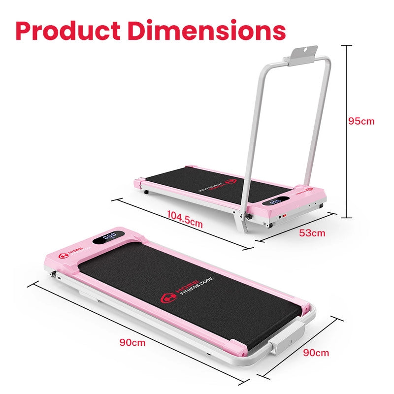 TAPIS ROULANT PORTATILE PIEGHEVOLE CON INCLINAZIONE DEL 5%, TAPPETINO DA CAMMINATA SOTTO LA SCRIVANIA 3 IN 1, 1-6 KM/H