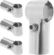 Connettori T in acciaio inossidabile 4 pezzi 25 mm - Supporto tubo con chiusura a gas finale