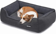 Cuscino per cani, divano per cani, guanciale per cani, dimensioni 90 x 75 x 25 cm, colore grigio scuro, lavabile e rimovibile