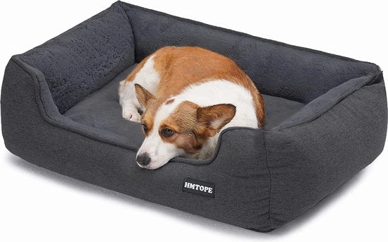 Cuscino per cani, divano per cani, guanciale per cani, dimensioni 90 x 75 x 25 cm, colore grigio scuro, lavabile e rimovibile