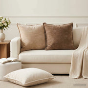 Federa 6 pz HOUTEN Marrone 60 x 60 cm Tessuto Chenille 920770
