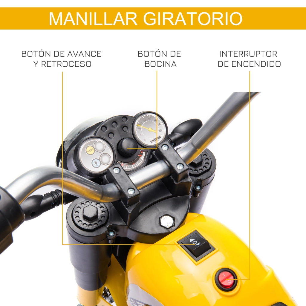 Moto Elettrica per Bambini ¨C zephmum ¨C 72x57x56 cm Giallo