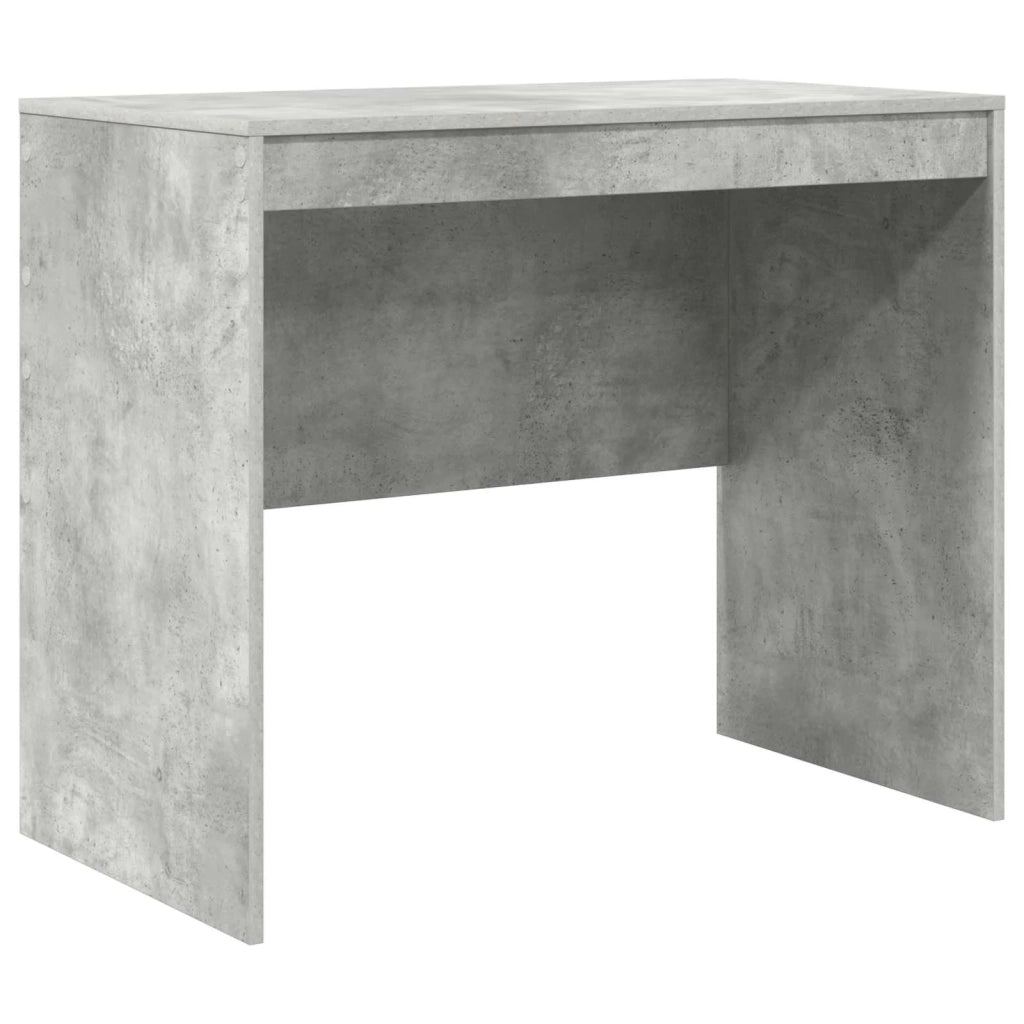 Scrivania | Tavolo da Ufficio con cassetto con lo scaffale 2 pz Grigio cemento