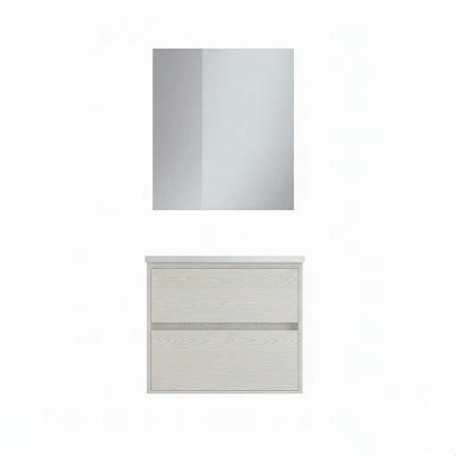 Composizione mobile bagno sospeso con cassetti cm 70 mod. ELEGANCE - Larice Bianco