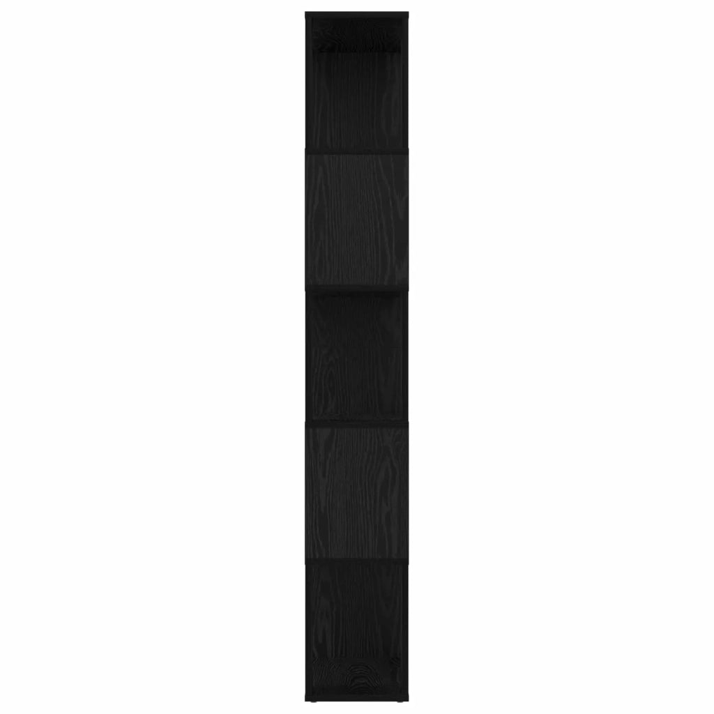 Armadio per Libri Rovere Nero 80 x 24 x 159 cm